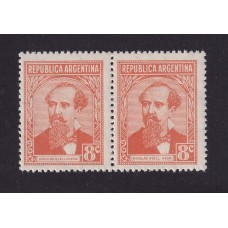 ARGENTINA 1935 GJ 746a PAREJA DE ESTAMPILLAS NUEVAS MINT 1 CON VARIEDAD CATALOGADA U$ 13